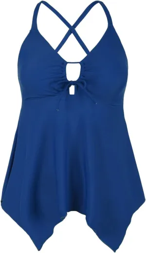 Firpearl Women's Tankini Swimsuits Modest Flowy Crossback Plus Size Bathing Suit Top