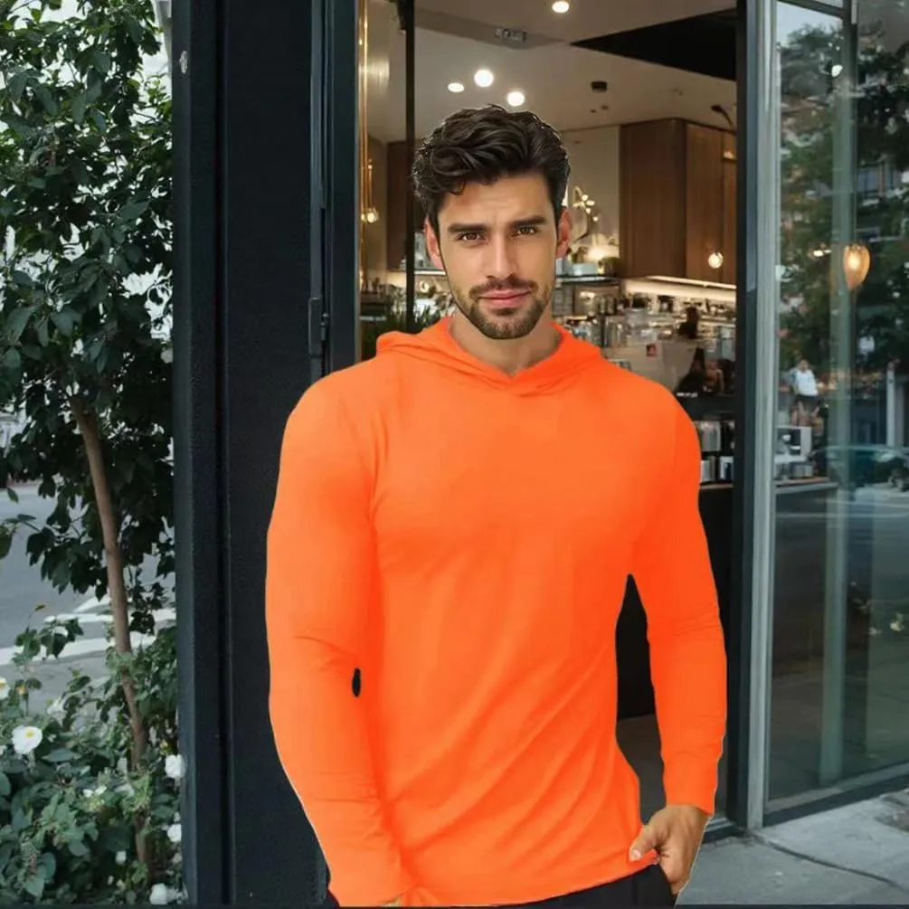 Fishing Shirts for Men Quick Dry Lightweight Long Sleeve Hoodie Shirt Athletic Hooded Workout Tee Shirts