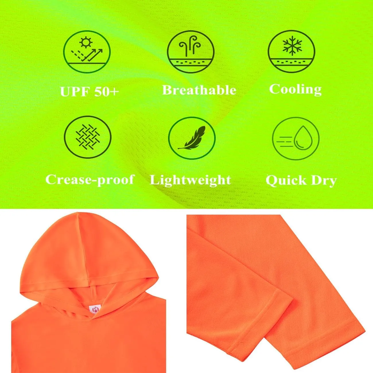 Fishing Shirts for Men Quick Dry Lightweight Long Sleeve Hoodie Shirt Athletic Hooded Workout Tee Shirts