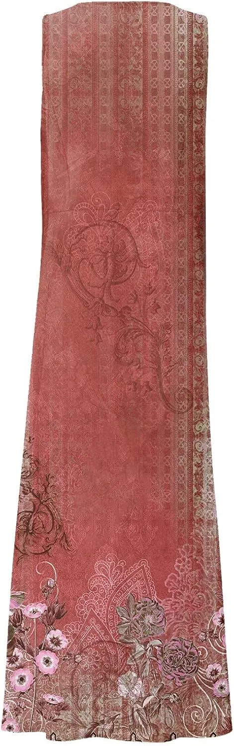 FlekmanArt Womens Summer Dresses Beach Long Dress Sleeveless Elegant Flowy Dresses Plus Size Loose Dress with Pockets