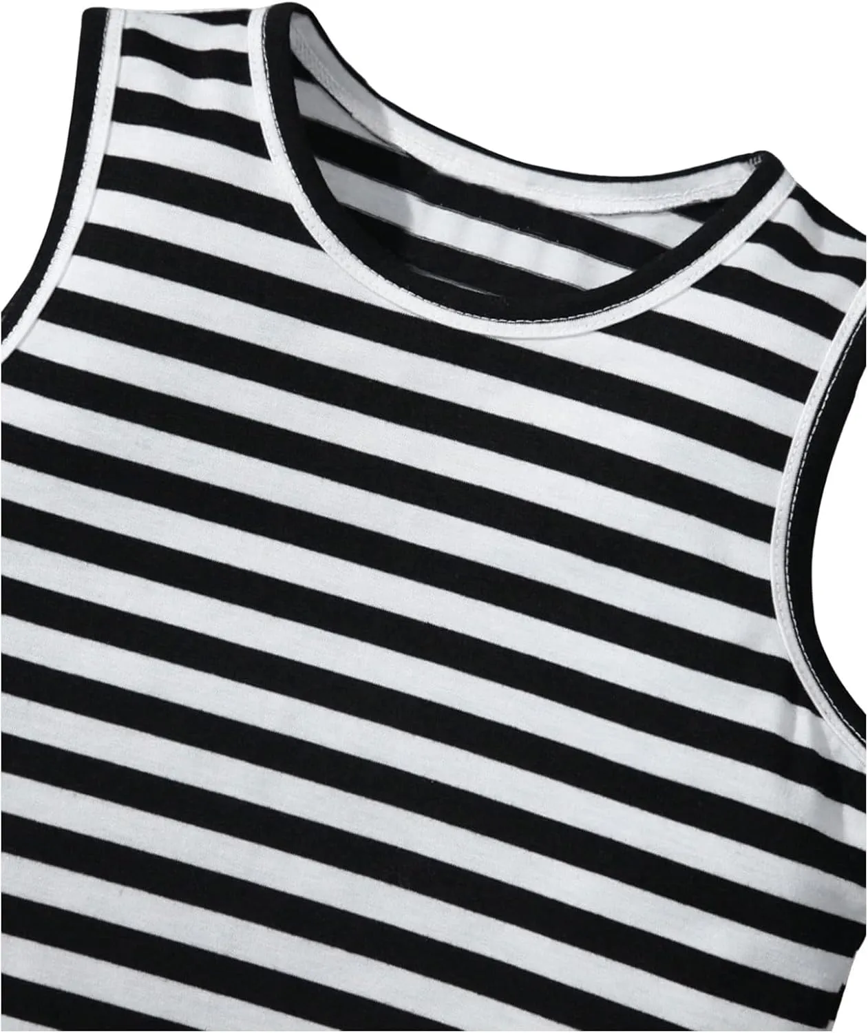 Floerns Boy's 3 Pcs Sleeveless Crew Neck Pocket Casual Solid Tank Top
