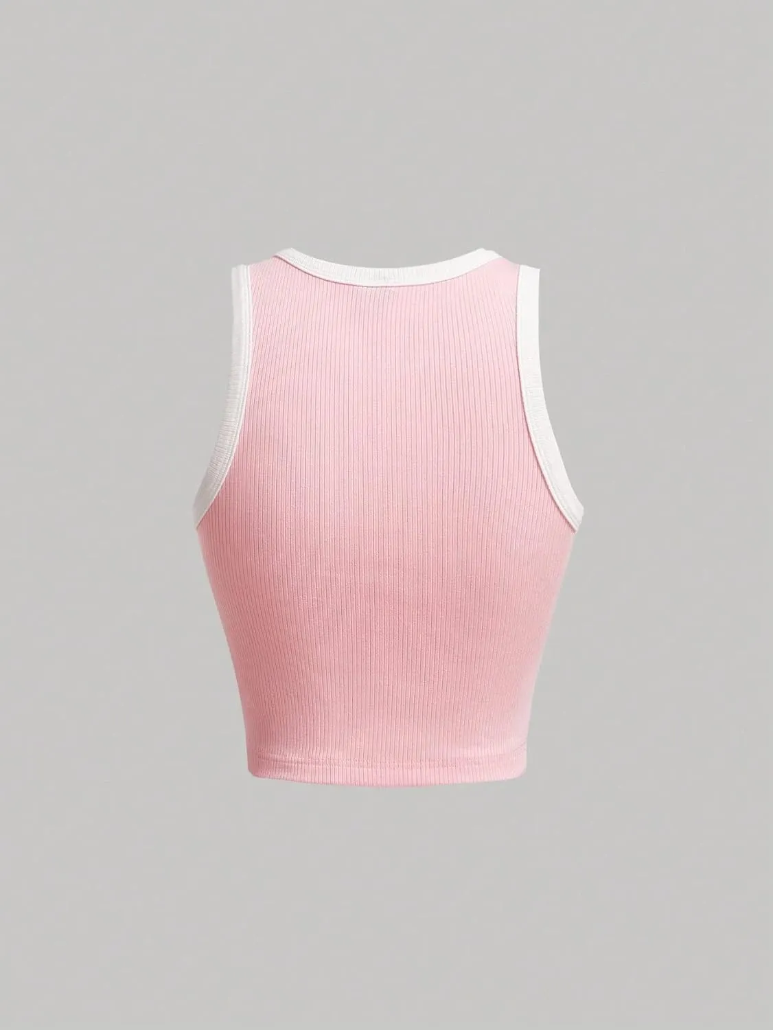 Floerns Women's Casual Sleeveless Camisole Scoop Neck Slim Fit Crop Tank Top