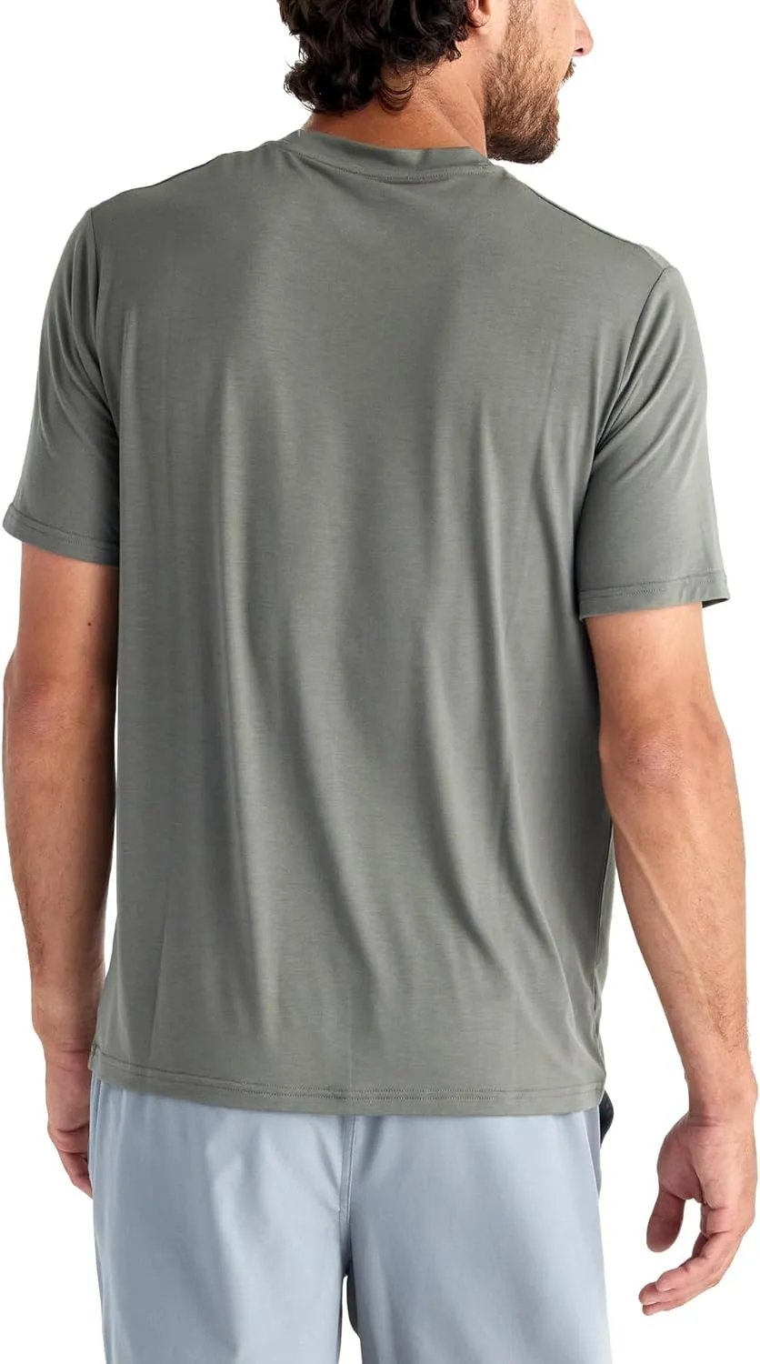 Free Fly Men's Motion Tee - Crew Neck Bamboo Viscose T-Shirt with Sun Protection UPF 50 