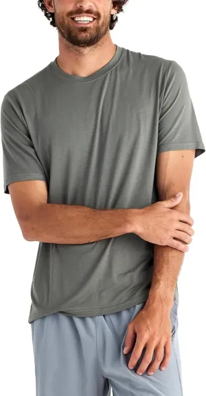 Free Fly Men's Motion Tee - Crew Neck Bamboo Viscose T-Shirt with Sun Protection UPF 50 