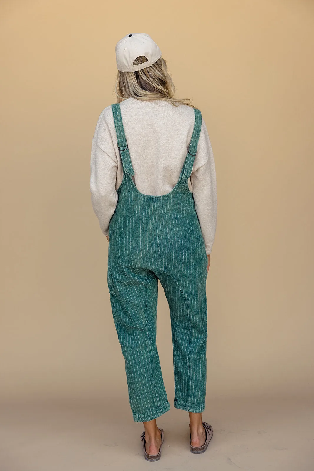 Free People High Roller Railroad Jumpsuit