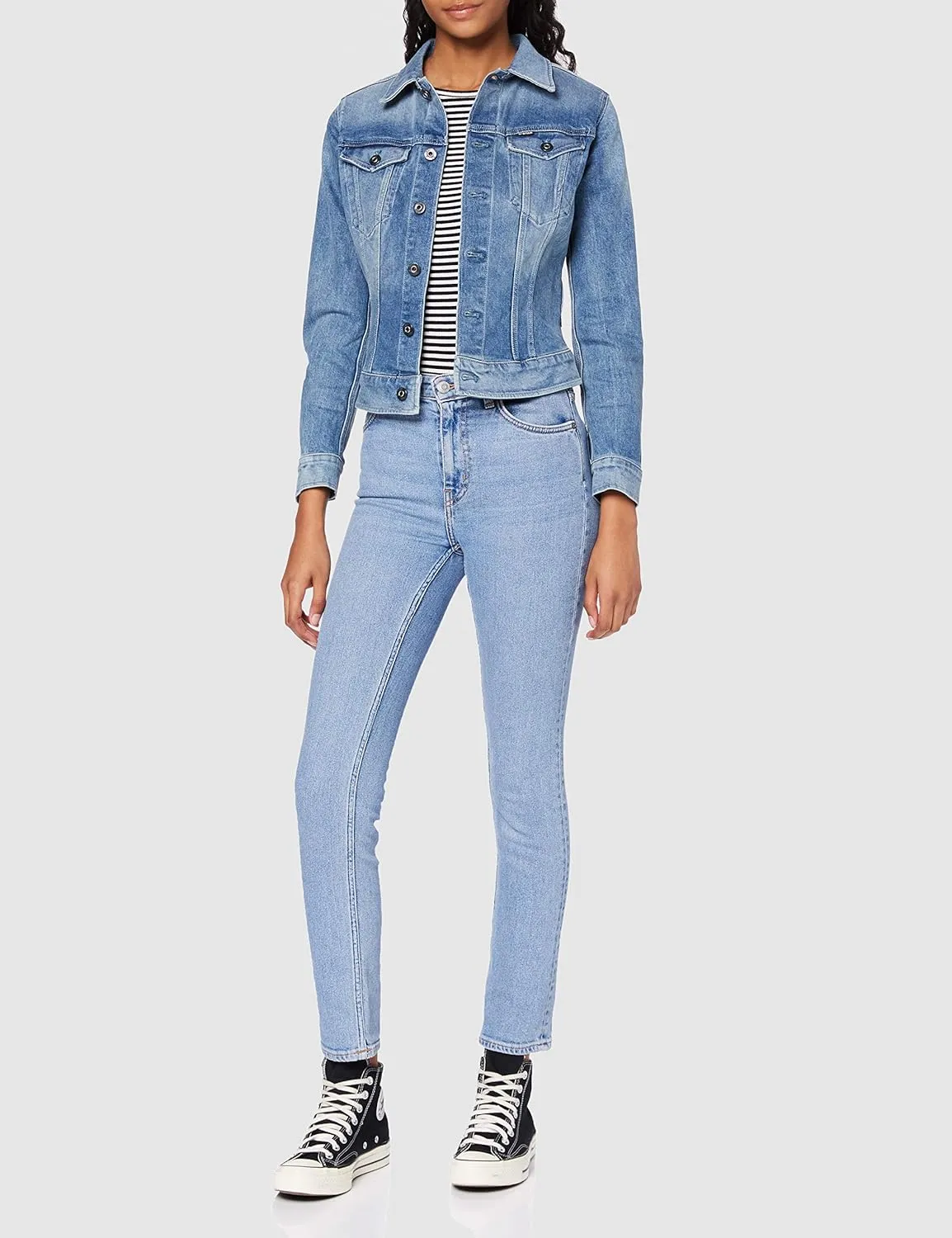 G-STAR Women's 3301 Slim Fit Denim Trucker Jacket