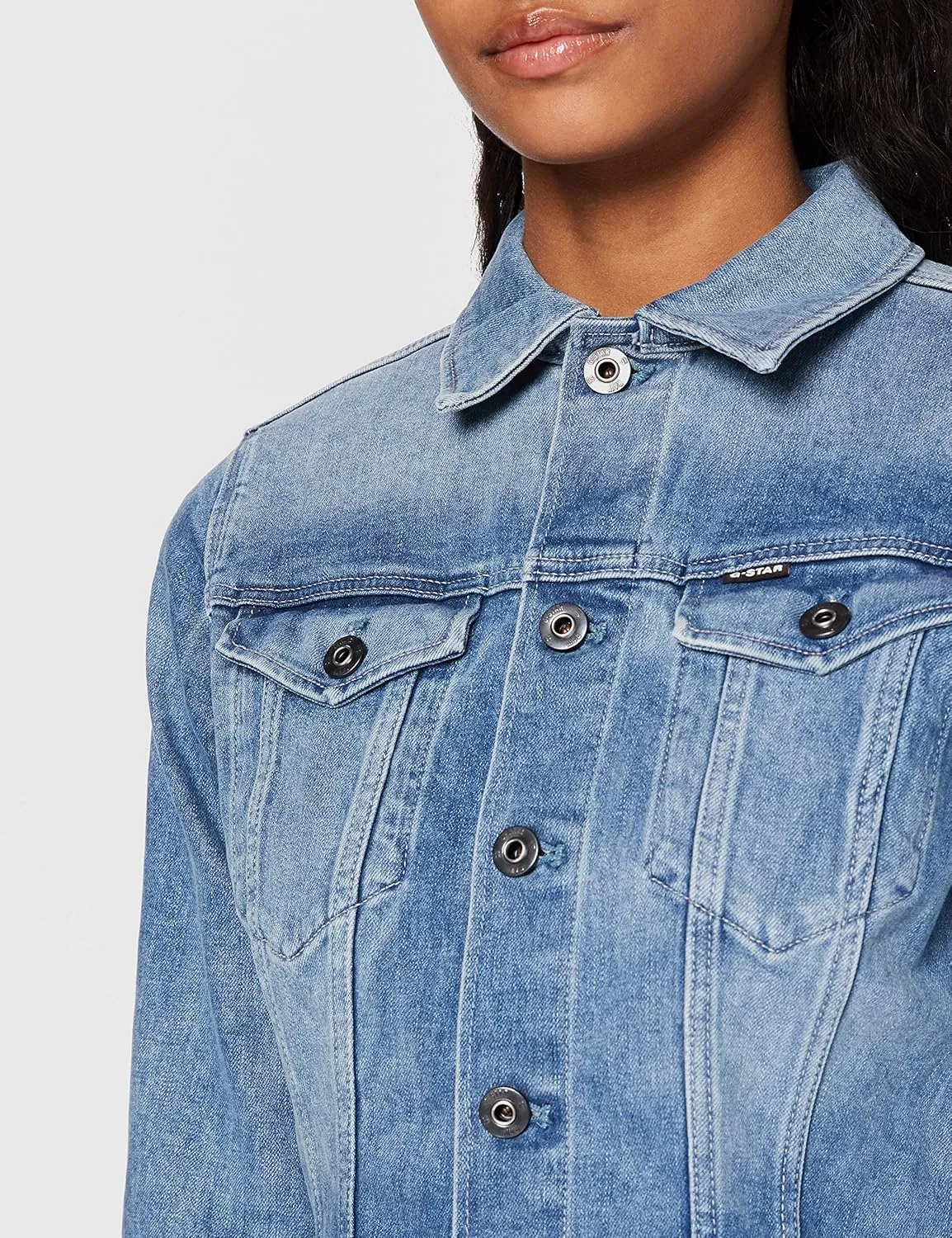 G-STAR Women's 3301 Slim Fit Denim Trucker Jacket