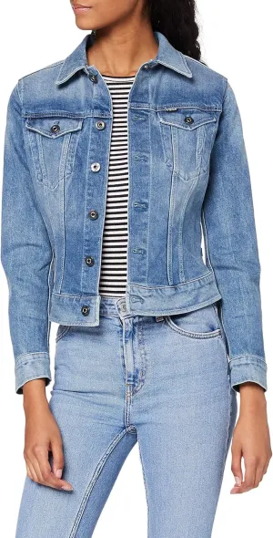 G-STAR Women's 3301 Slim Fit Denim Trucker Jacket