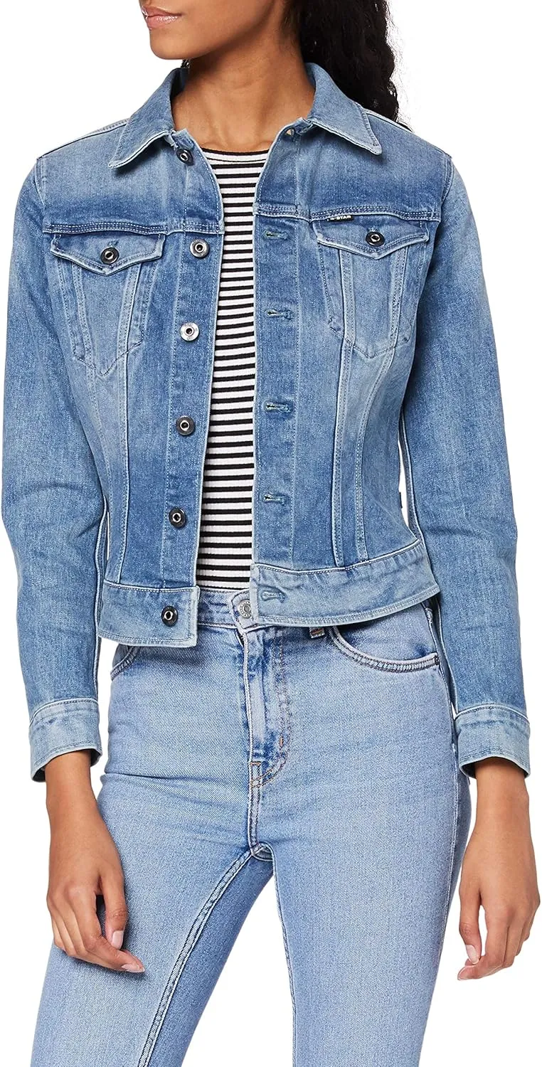 G-STAR Women's 3301 Slim Fit Denim Trucker Jacket
