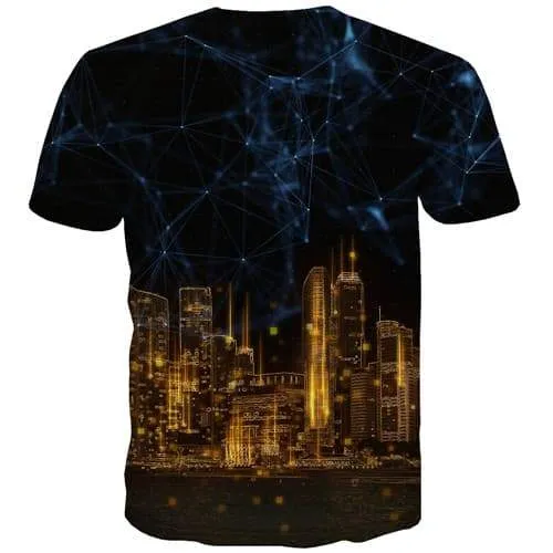 Geometric Flower T shirts Men Flame Tshirts Casual City T-shirts Graphic Abstract T shirts Funny Harajuku Tshirts Cool