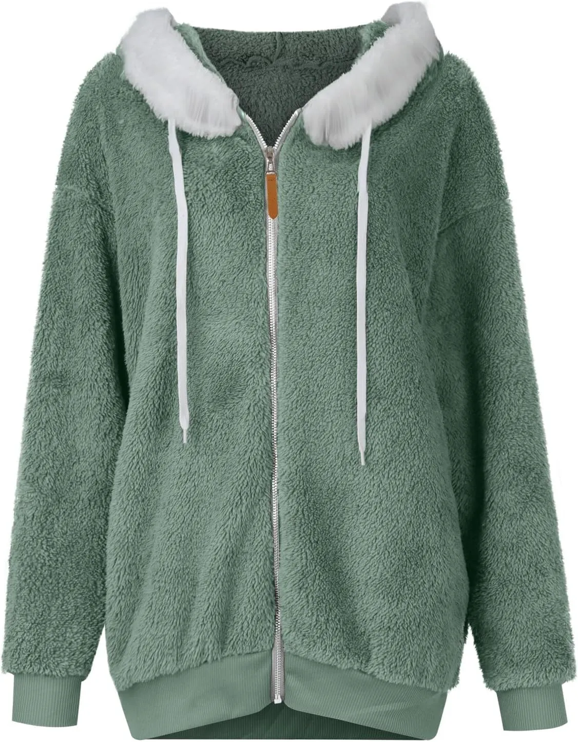 GOFULY Winter Coats For Women Oversized Sherpa Jackets Full Zip Fleece Cardigan Trendy Color Block Clothes With Pockets 2024