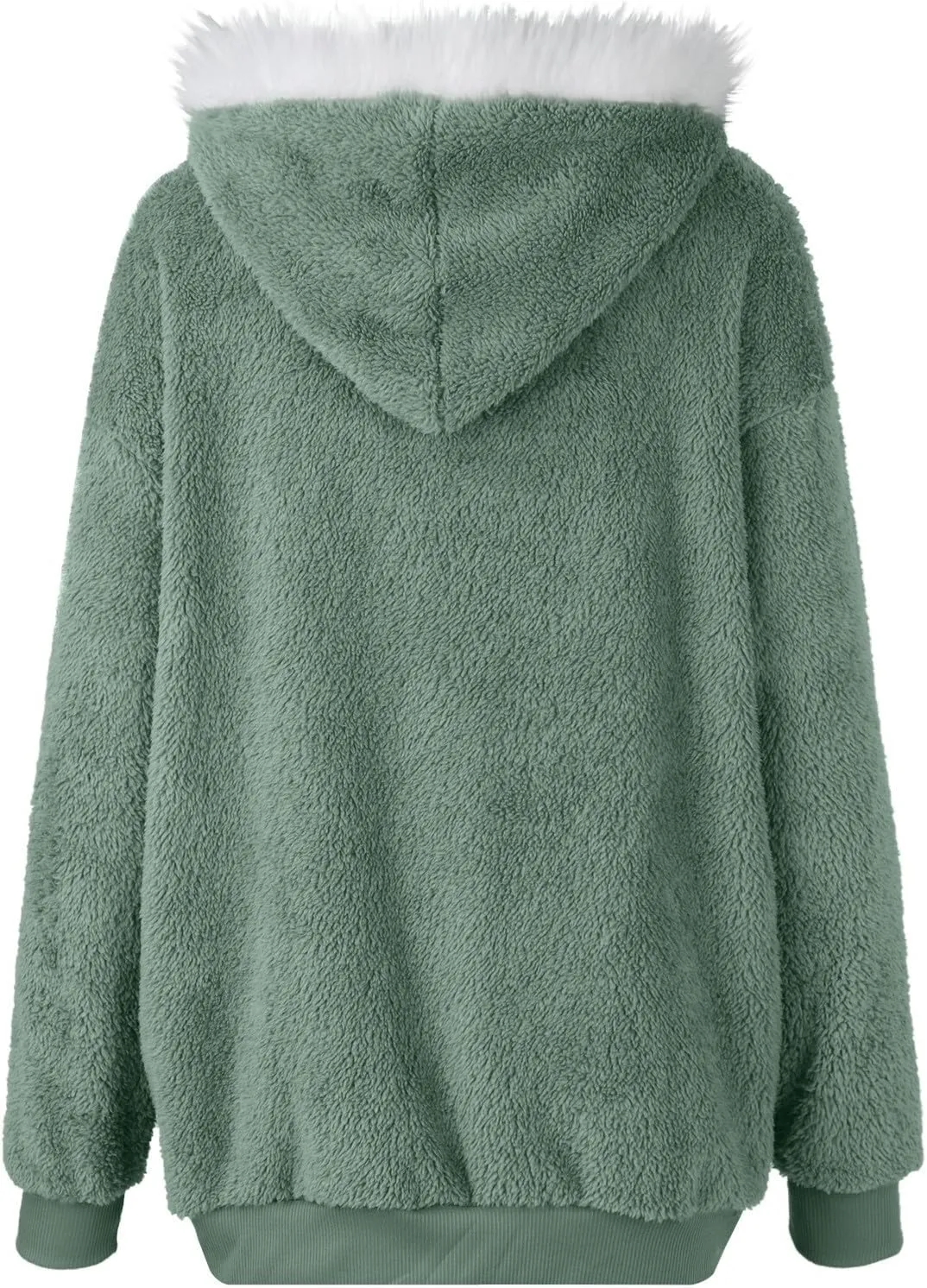 GOFULY Winter Coats For Women Oversized Sherpa Jackets Full Zip Fleece Cardigan Trendy Color Block Clothes With Pockets 2024