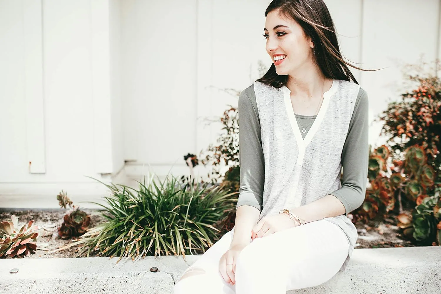 HALFTEE 3/4 Sleeve Layering Tee | Demi Cami for Women & Teens | Cute Crop Top | XS-6X