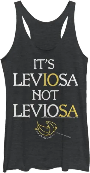 Harry Potter Deathly Hallows Leviosa Women's Fast Fashion Racerback Tank Top