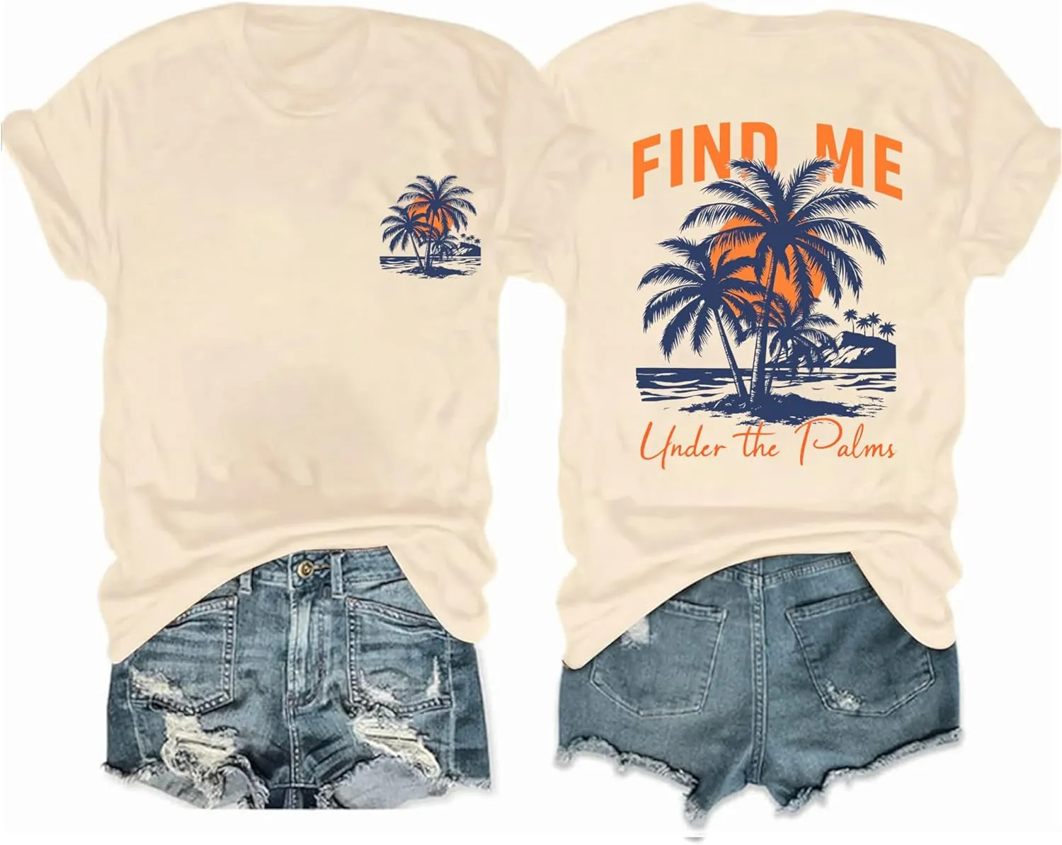Hawaiian Shirts Womens Beach Tropical Palm Trees Graphic Tshirt Summer Vacation Short Sleeve Tee Tops