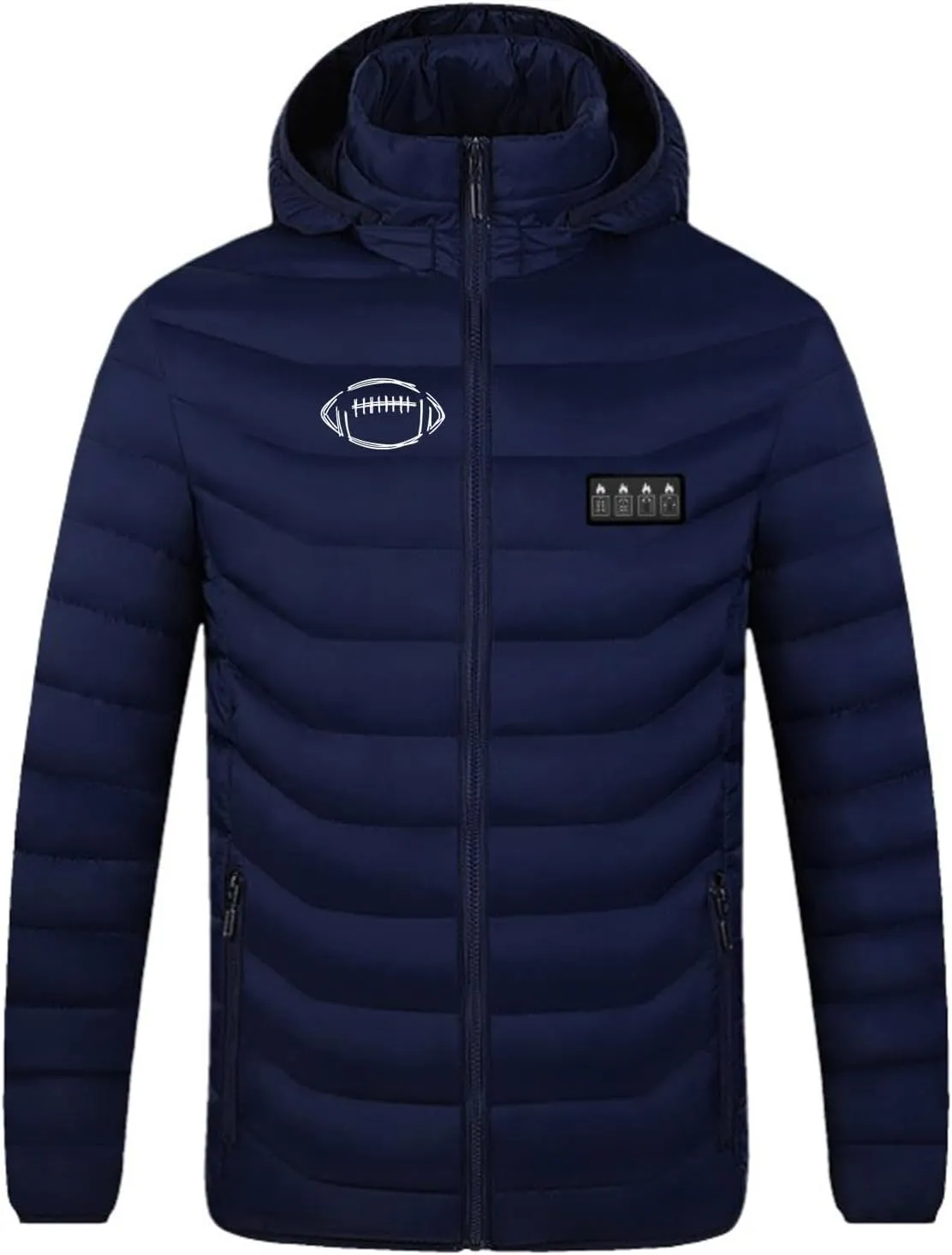 Heated Jacket for Men Women with Hood Winter Heated Hoodie Windproof Coat USB Charging Body Warmer 19 Zones Unisex