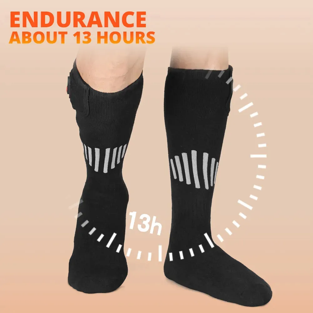 Heated Socks Winter Warm Snowmobile Skiing Heated Socks Rechargeable Outdoor Sport Thermal Heated Foot Warmer Ski Sports