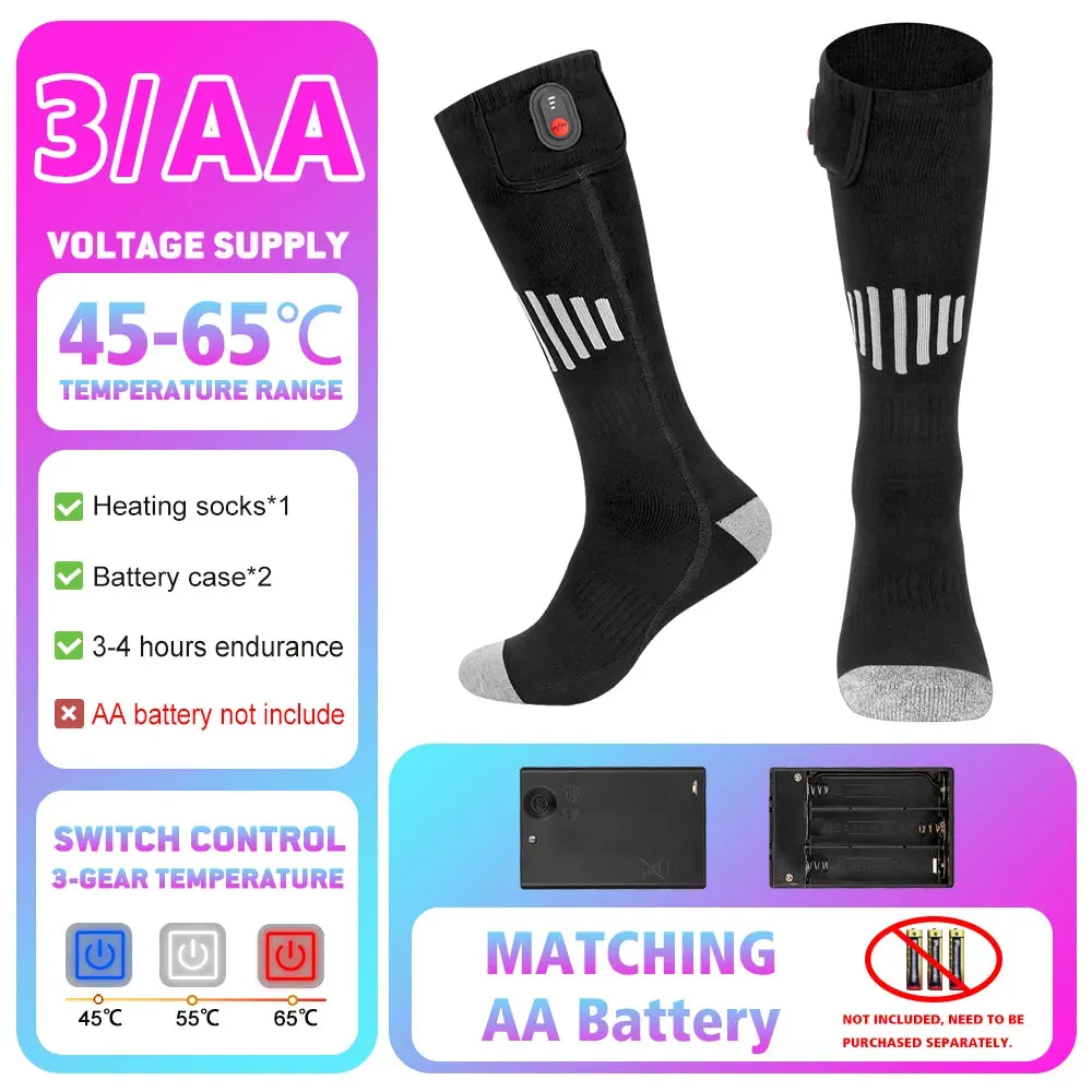 Heated Socks Winter Warm Snowmobile Skiing Heated Socks Rechargeable Outdoor Sport Thermal Heated Foot Warmer Ski Sports