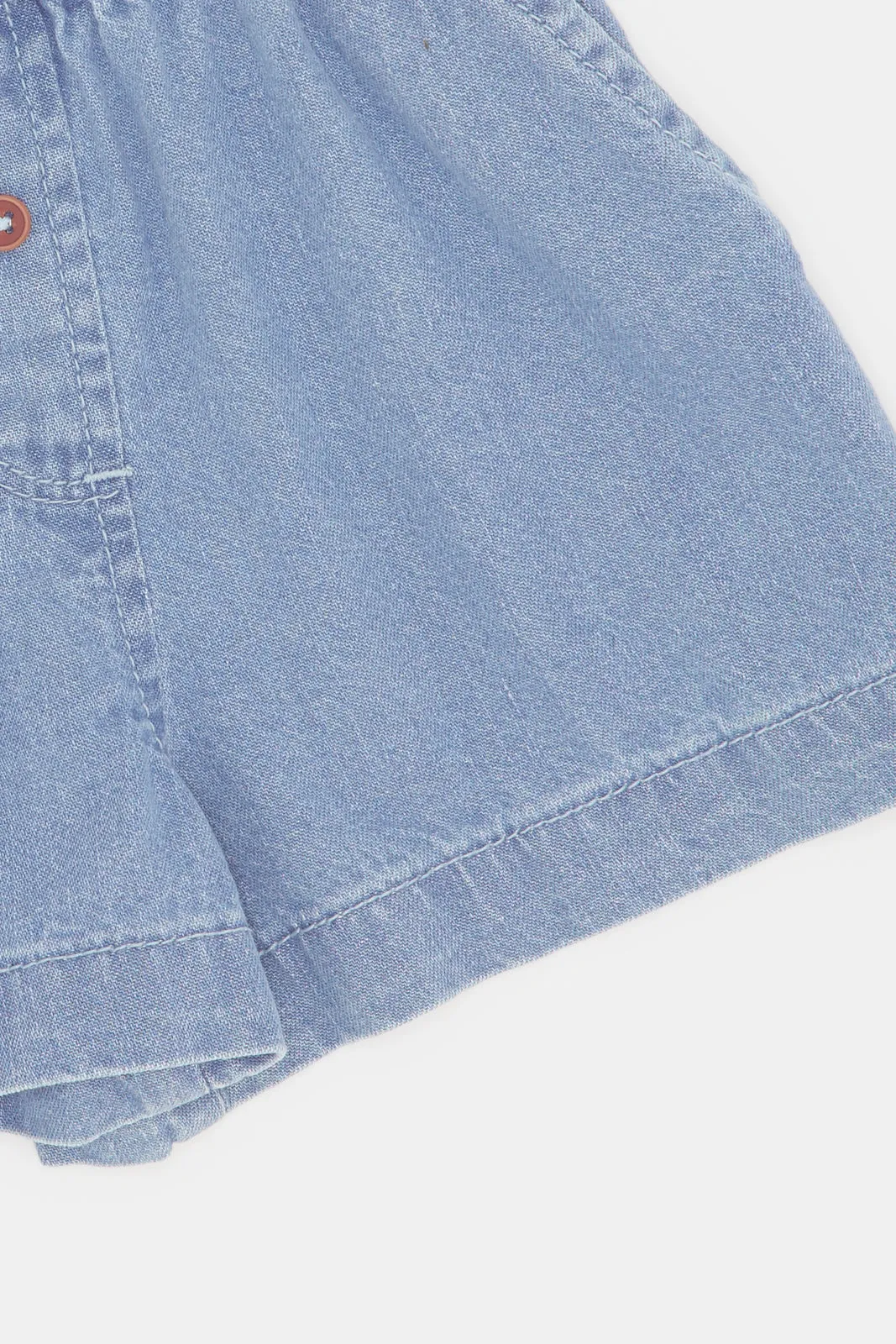 Infant Girls Blue Denim Shorts