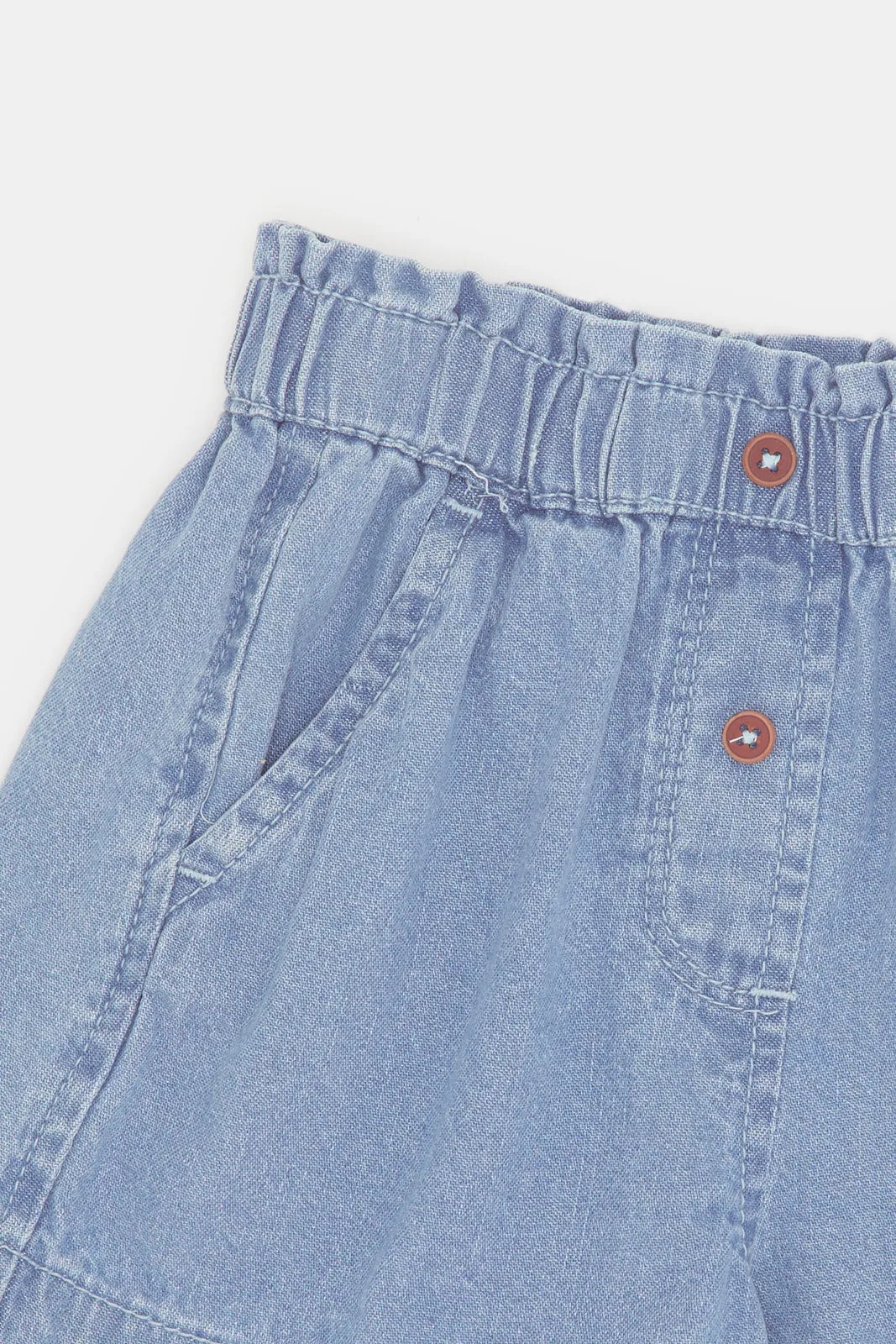 Infant Girls Blue Denim Shorts