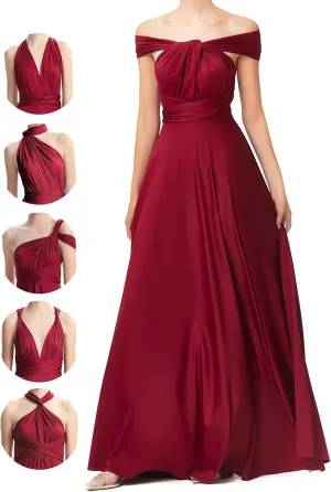 Infinity Dresses for Bridesmaids,Wedding Guest Dresses for Women,Plus Size Wrap Dress Long Maxi Convertible Multiway Dress