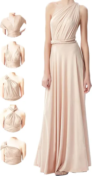 Infinity Dresses for Bridesmaids,Wedding Guest Dresses for Women,Plus Size Wrap Dress Long Maxi Convertible Multiway Dress