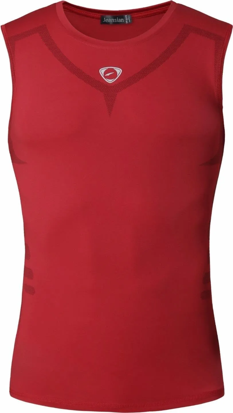 jeansian Men's Sport Quick Dry Sleeveless Tees Vests Tank Top Shirt LSL3306