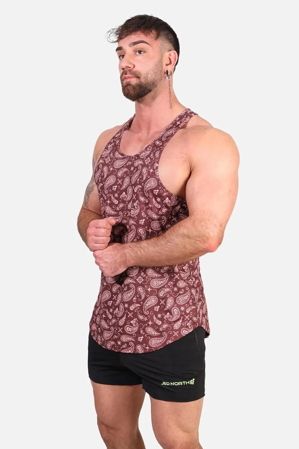 Jed North Bodybuilding Tank Top Gym Stringer Y-Back Muscle Racerback