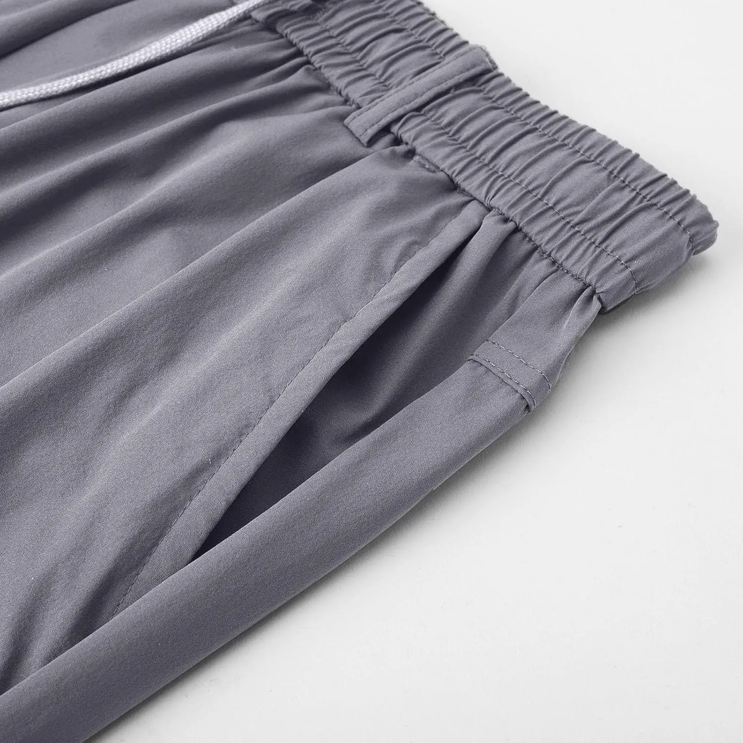 Joggers for Men Khaki Pants Mens Solid Color Straight Trend Slim Fit Workout Running Comfy Casual Elastic Waist Pants