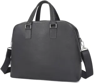 JSEIAJB Men's handbag top layer cowhide business leather document bag business briefcase