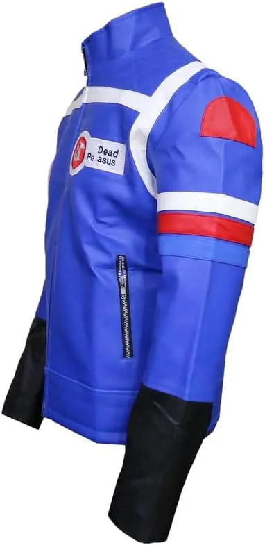 Kid Chemical Blue Romance Jacket - Faux Leather Cobra Costume Motorbike Cosplay Jacket For Men
