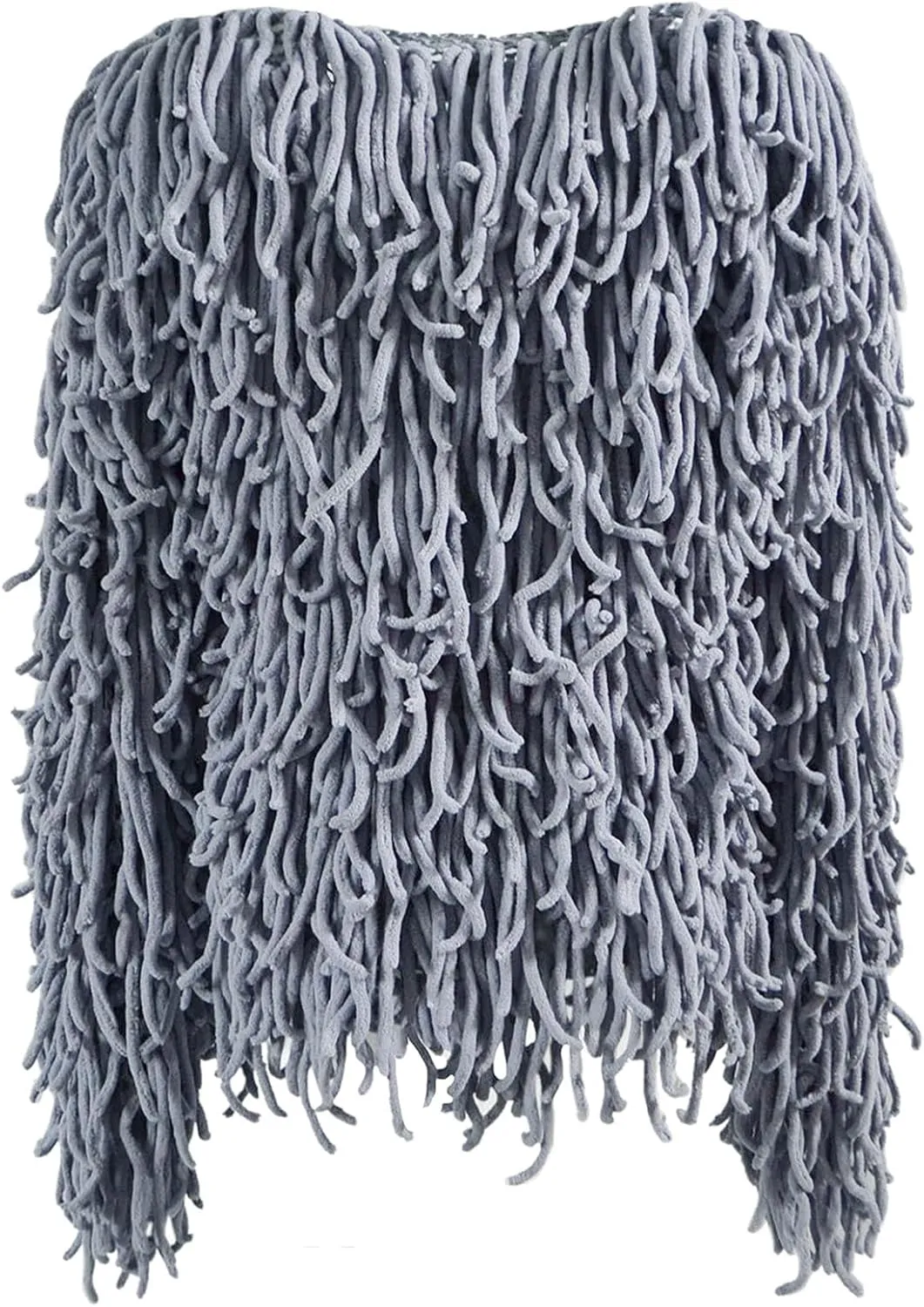 Ladies' Fashion Trendy Fringed Sweater Jacket Hollow Solid Color Cardigan Casual Top Down Coat
