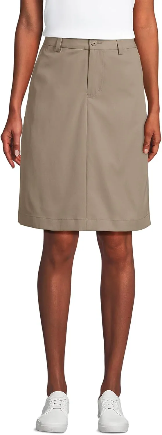 Lands' End School Uniform Women's Active Chino Skort Top of The Knee