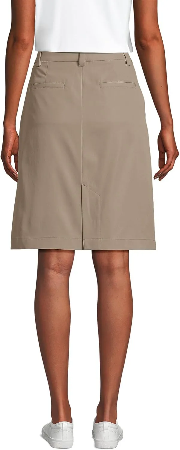 Lands' End School Uniform Women's Active Chino Skort Top of The Knee
