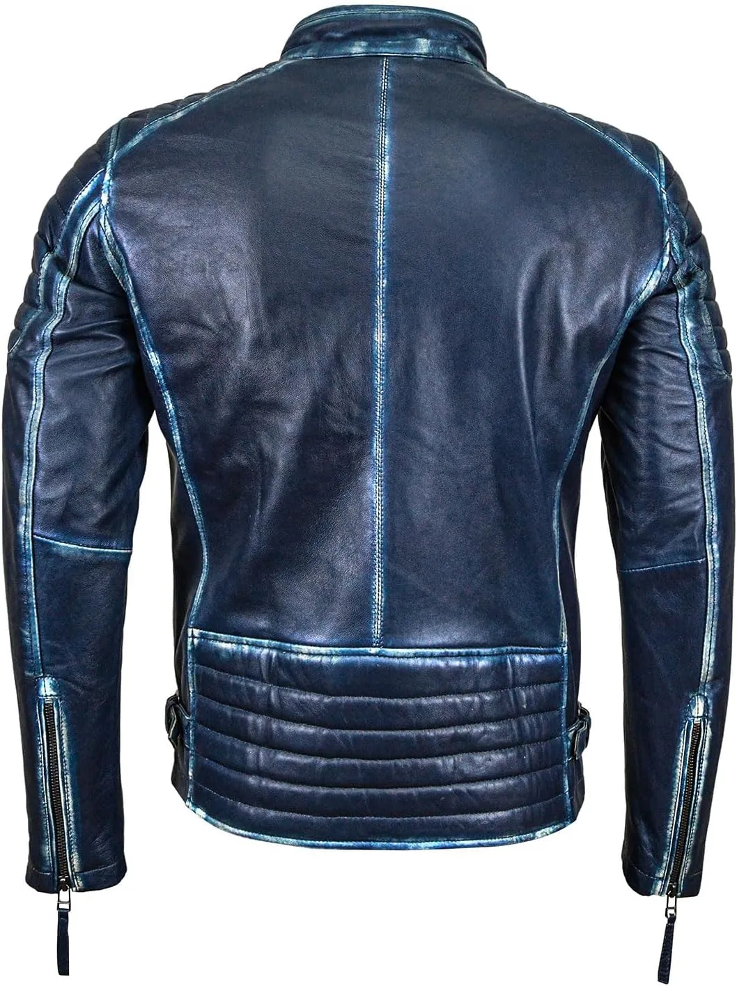 Leather Jacket Men - Stylish Cafe Racer for Men | Men's Leather Jacket Jacket for Comfort & Durability