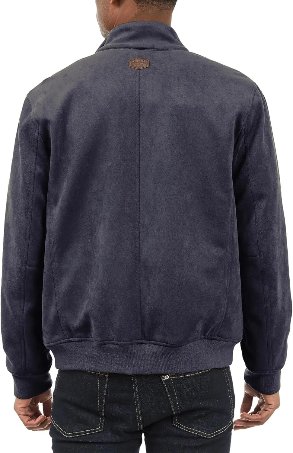 LONDON FOG Men's Faux Suede Bomber
