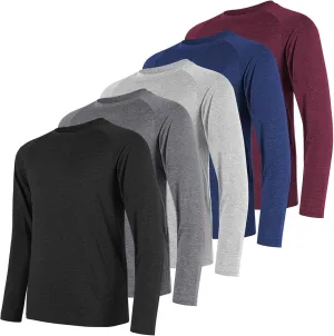 Long Sleeve Shirts for Men Quick Dry Moisture Wicking Sun Protection Workout Mens Long Sleeve Tee Shirts