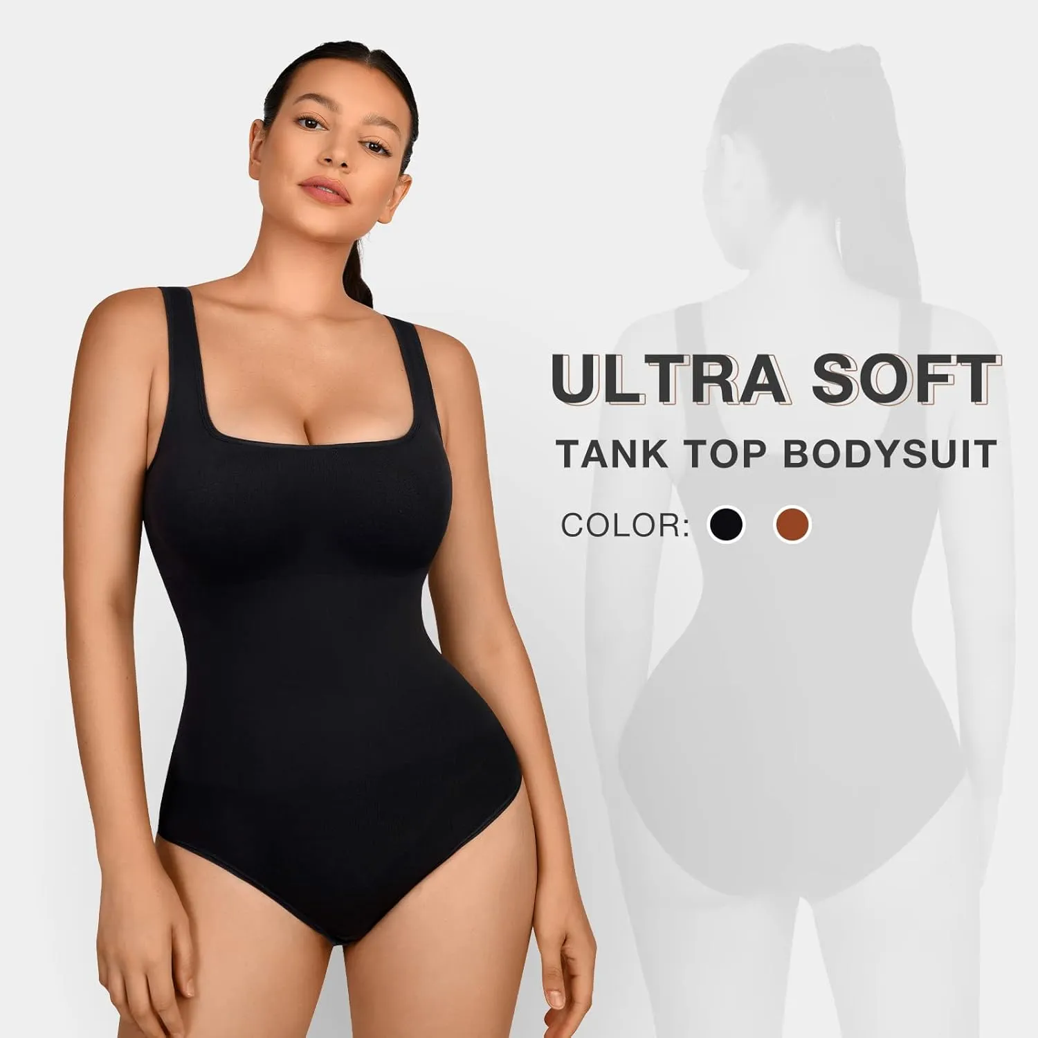 Lover-Beauty Women's Bodysuit Built in Bra Thong Sculpting Seamless Shapewear Tank Top