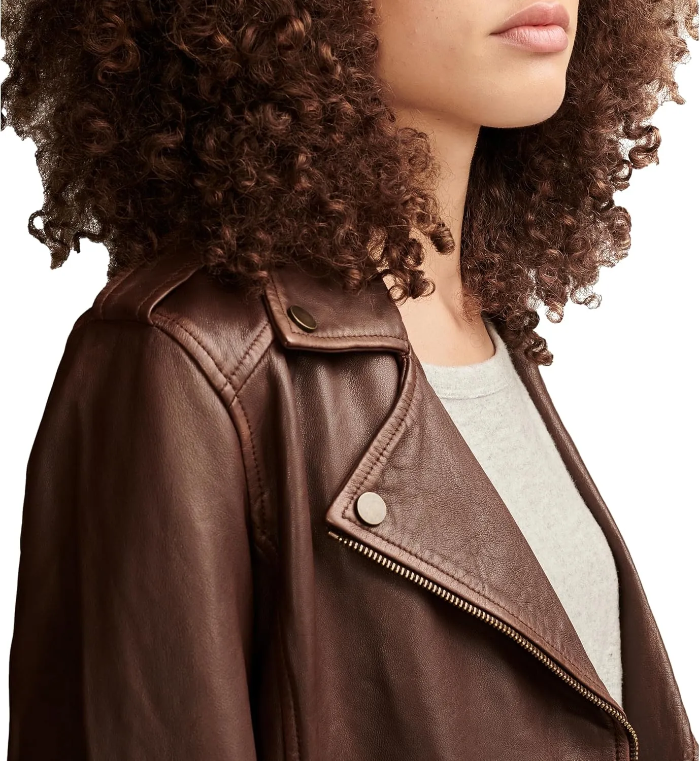 Lucky Brand Women's Classic Leather Moto Jacket