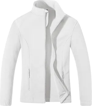 MAGCOMSEN Women's Fleece Jacket Zip Up Coat Lightweight Soft Warm Long Sleeve Jackets with Pockets for Winter