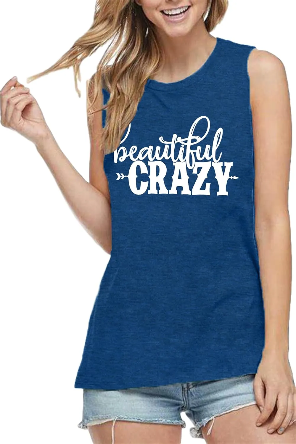 MAIHUN Beautiful Crazy Shirts Women Country Music Tshirt Funny Letter Printed Tee Casual Short Sleeve Tops