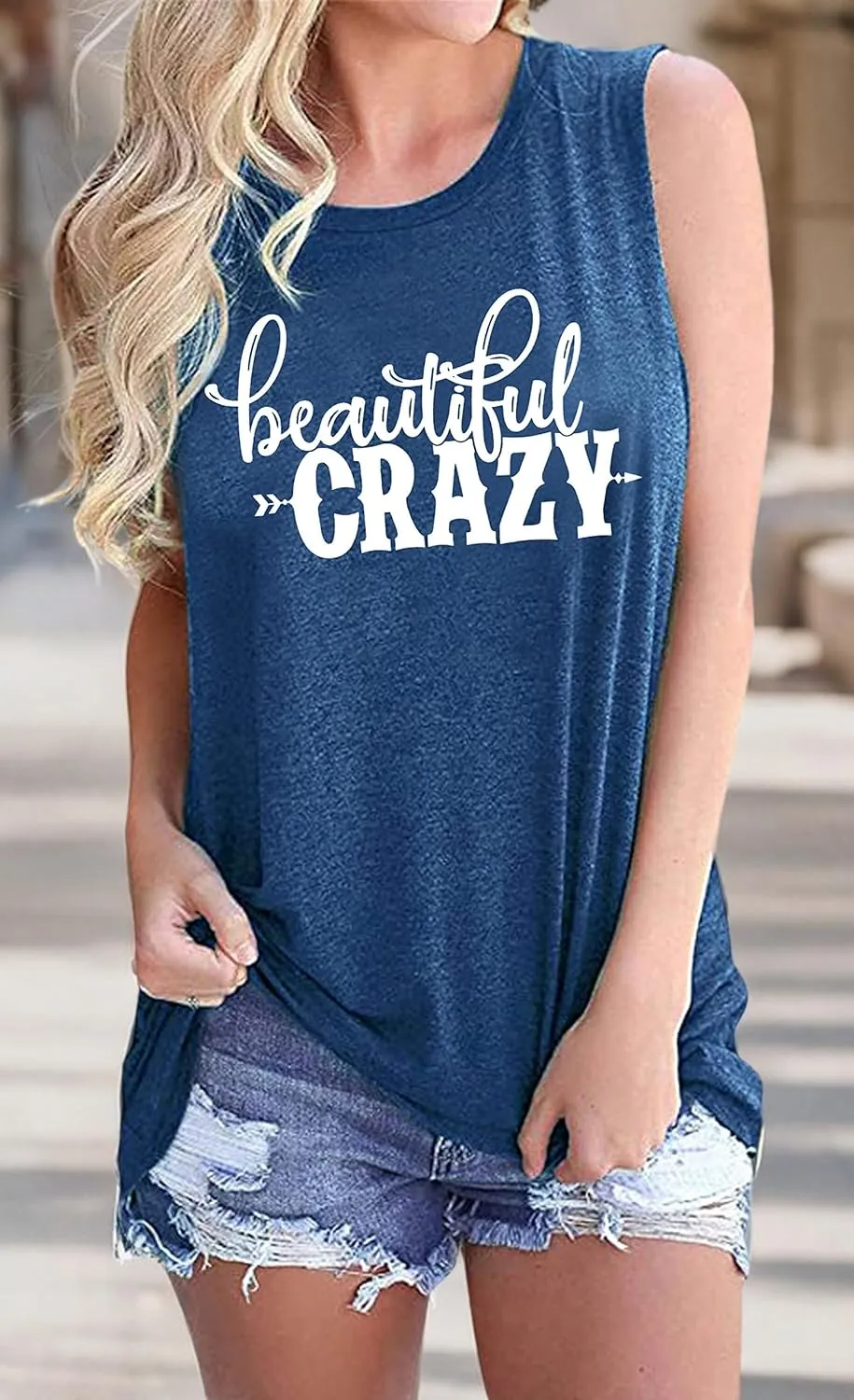 MAIHUN Beautiful Crazy Shirts Women Country Music Tshirt Funny Letter Printed Tee Casual Short Sleeve Tops