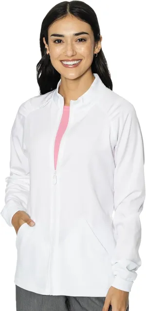 Med Couture Women's Scrub Warm-Up Jacket Raglan with 4 Pockets with Ultra Soft and Durable Fabric - MC7660
