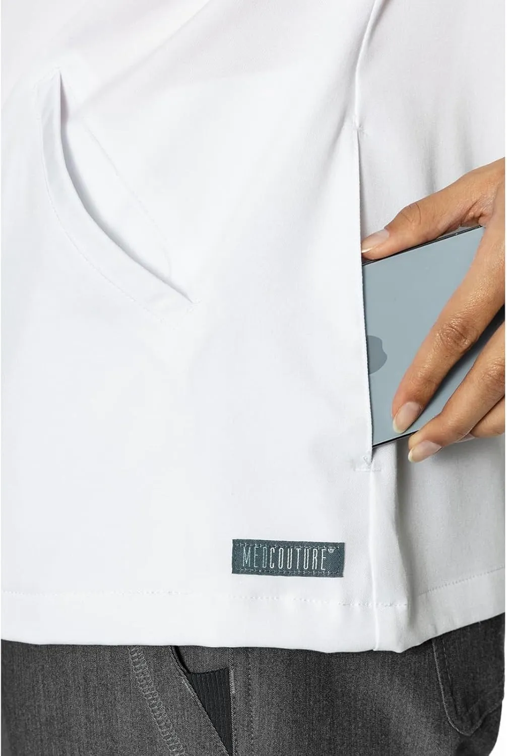 Med Couture Women's Scrub Warm-Up Jacket Raglan with 4 Pockets with Ultra Soft and Durable Fabric - MC7660