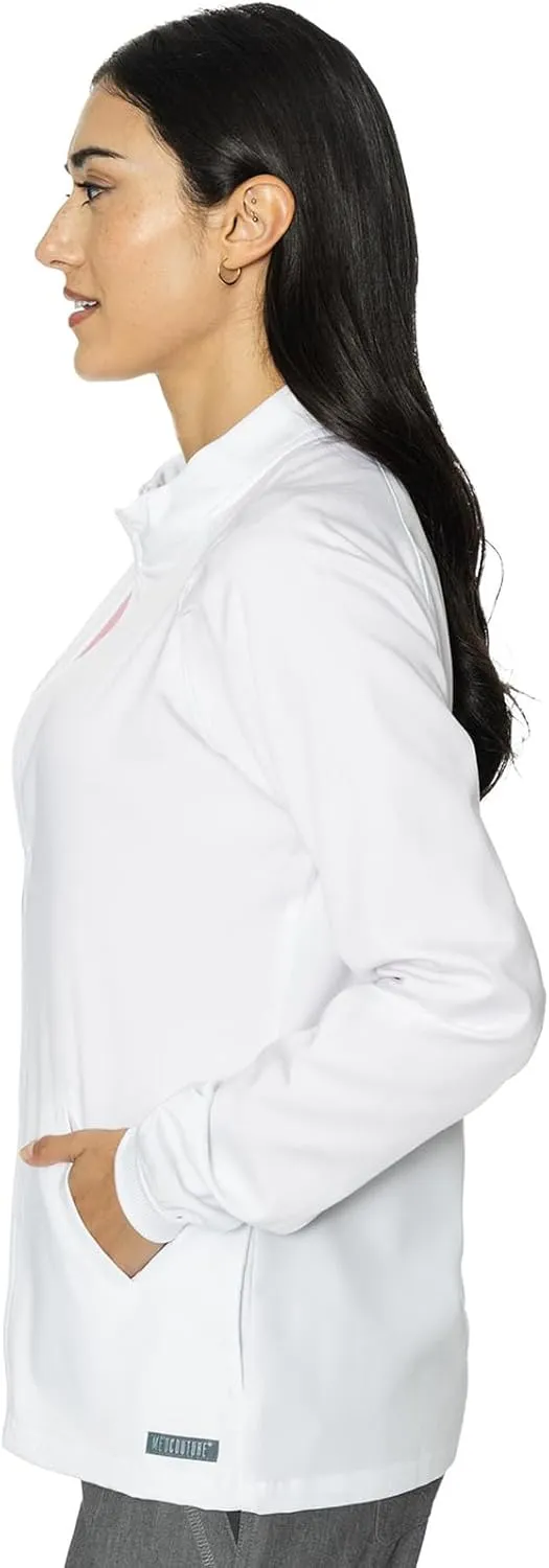 Med Couture Women's Scrub Warm-Up Jacket Raglan with 4 Pockets with Ultra Soft and Durable Fabric - MC7660