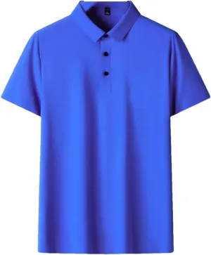 Men Polo Shirts Classic Short Sleeve Tee Breathable Cooling Quick Dry Nylon Golf T-Shirt