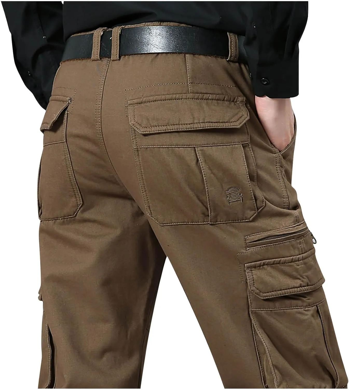 Mens Cargo Pants Straight Leg Outdoor Hiking Work Pants Stretch Multi Pockets Lightweight Classic Tactical Pants