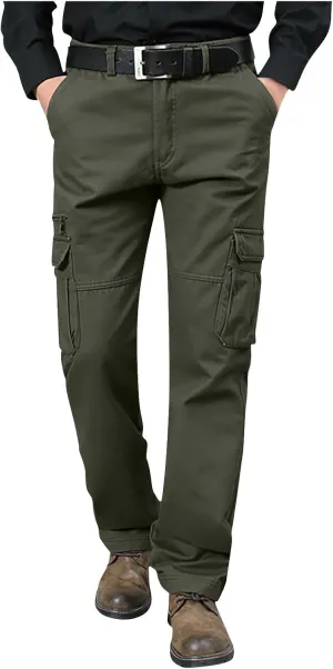 Mens Cargo Pants Straight Leg Outdoor Hiking Work Pants Stretch Multi Pockets Lightweight Classic Tactical Pants