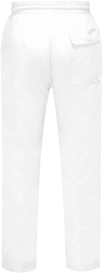 Mens Casual Pants Linen Pants Solid Color Fashion Stretch Summer Loose Elastic Waist Beach Straight Drawstring Pant