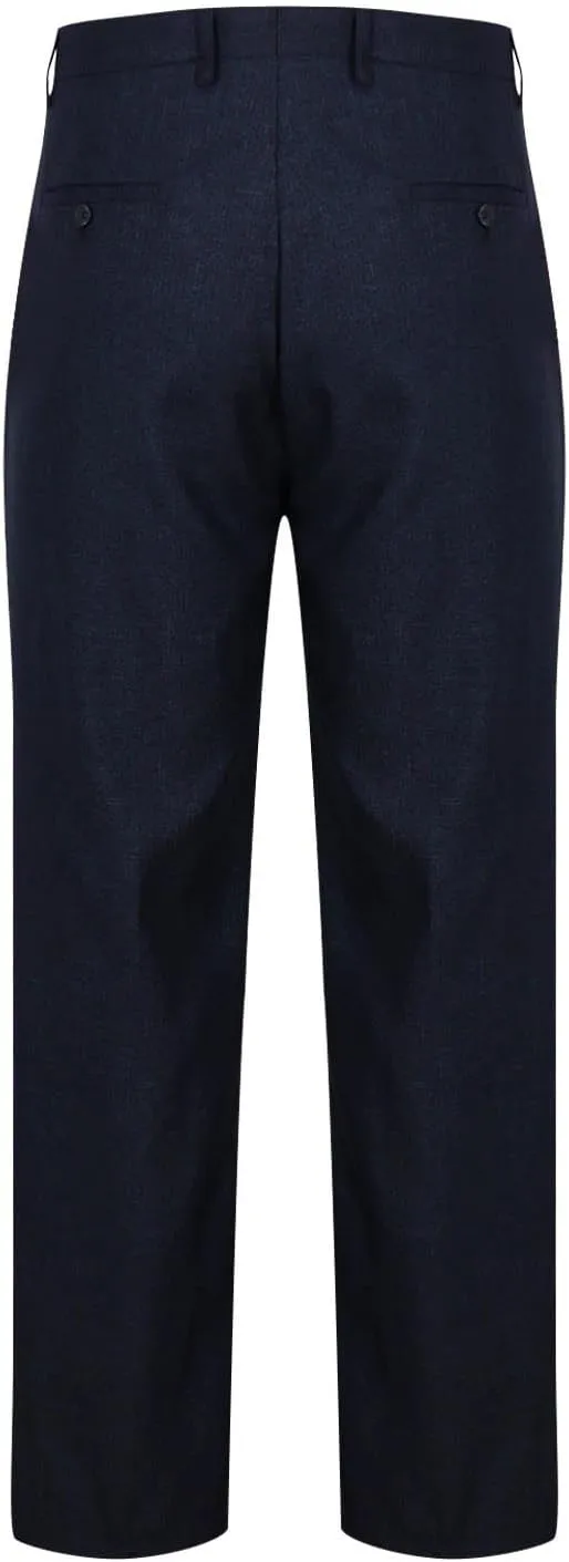 Mens Classic Fit Dress Pants Flat Front Straight Leg Formal Wrinkle Free Expandable Waist Casual Business Suit Pants